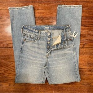Old Navy extra high rise kicker boot cut size 0P petite light wash jeans NWT